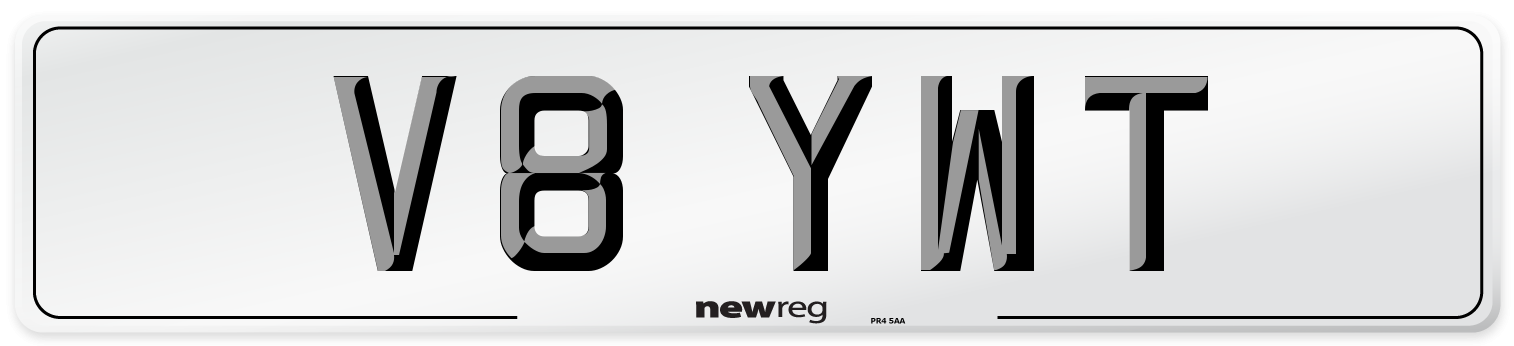 V8 YWT Number Plate from New Reg